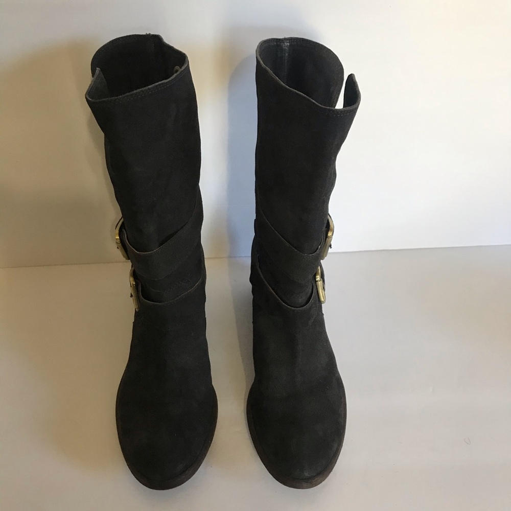 SOLD Donald J Pliner DANEE Boots Gray Suede - Picture 5 of 7